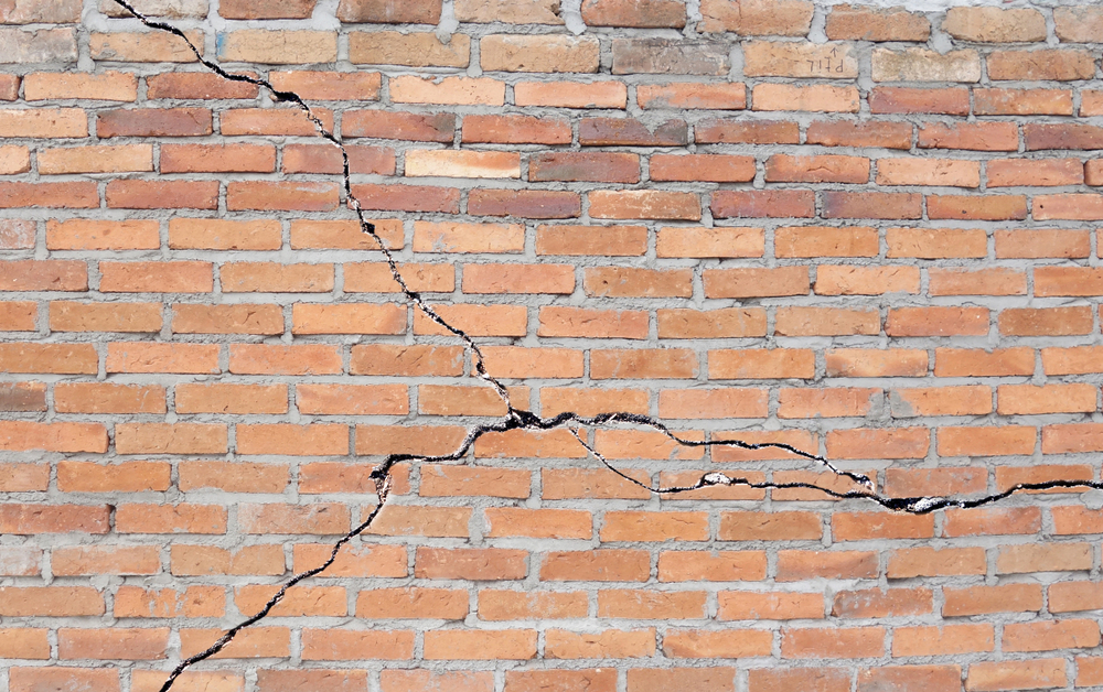 earthquake damaged brick
