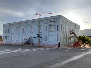 historic SLC building preparing for paint stripping