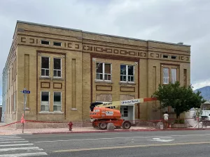 after paint stripping on historic Salt Lake City building