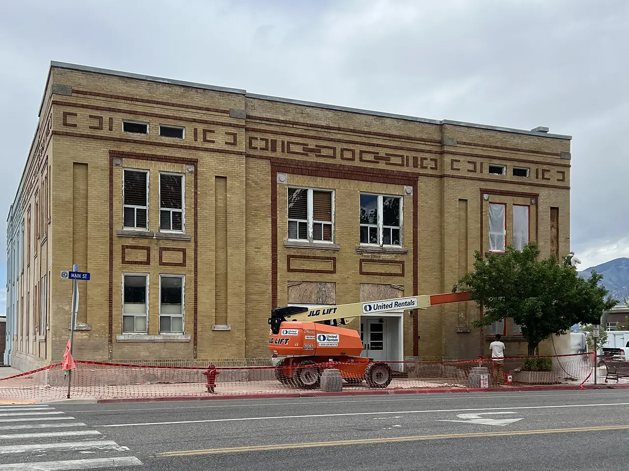 after paint stripping on historic Salt Lake City building