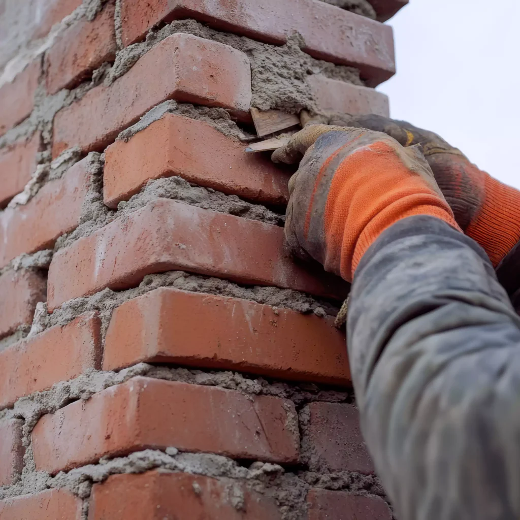 Putting a cement to the chimney